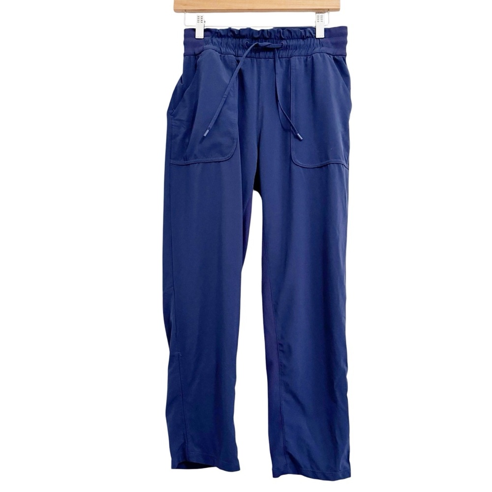 Lululemon Beyond The Studio High Rise Crop Pant Blue 6